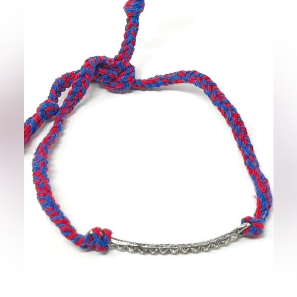 New Free People Adjustable Friendship Metal Textile Bracelet - Picture 2 of 4